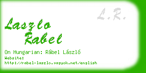 laszlo rabel business card
