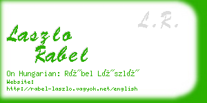 laszlo rabel business card